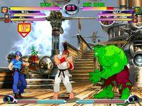 une photo d'Ã©cran de Marvel VS Capcom 2 sur Sega Dreamcast